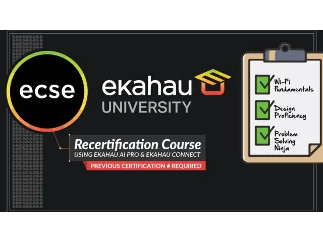 Ekahau Video Recertification and Exam RETAKE Ekahau Video Recertification and Exam RETAKE