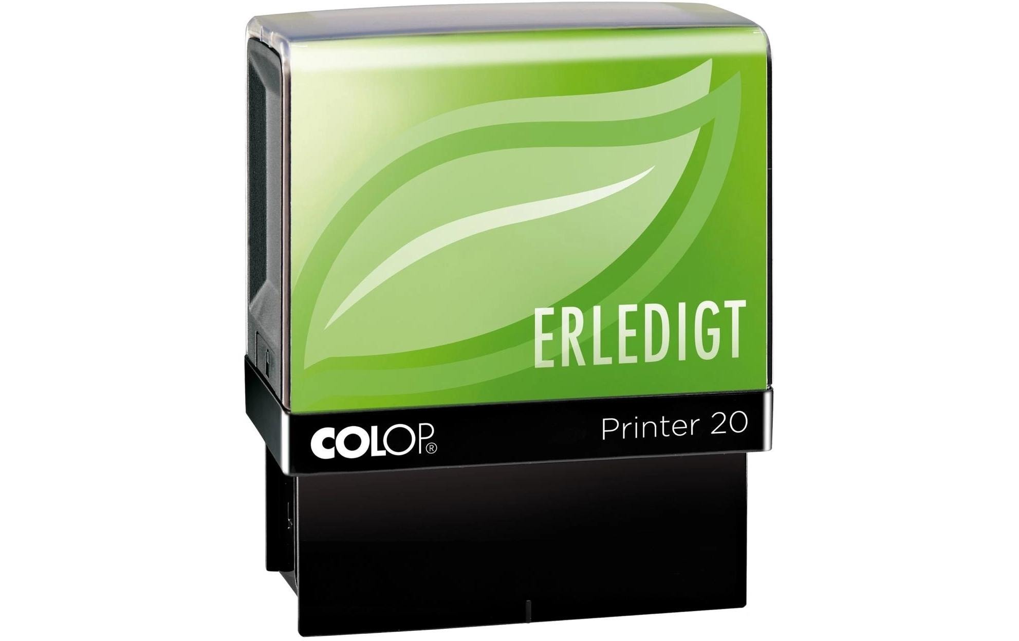 Colop Wort- und Datumsstempel Green Line «ERLEDIGT», Blau