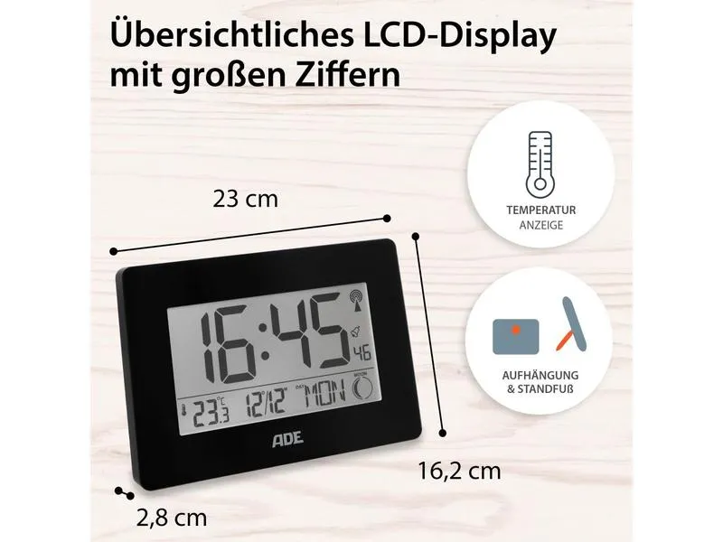 ADE Funkuhr XXL-Ziffern ADE Funkuhr XXL-Ziffern