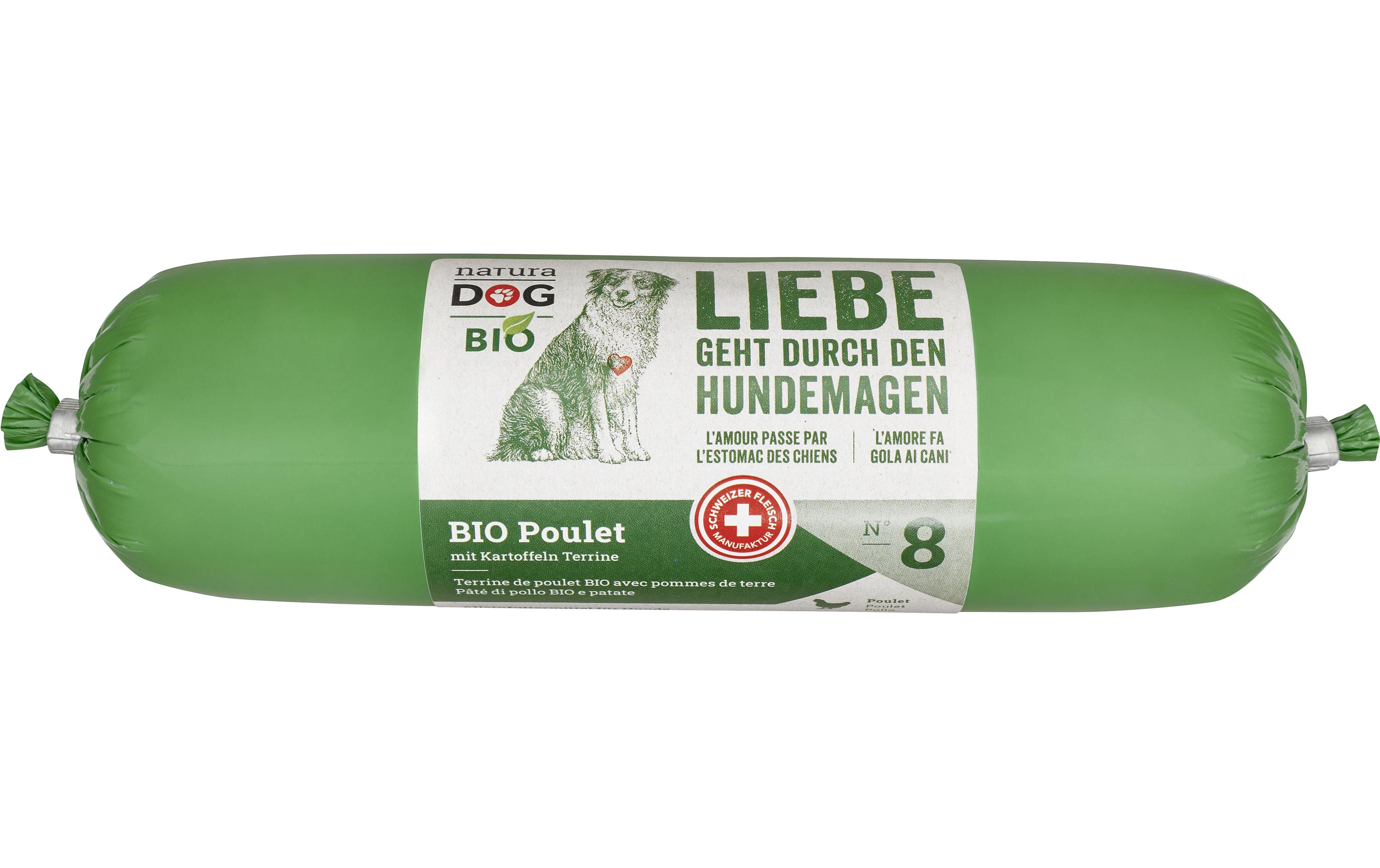 naturaDog Nassfutter Bio Poulet mit Kartoffel Terrine Multi, 20 x 400g