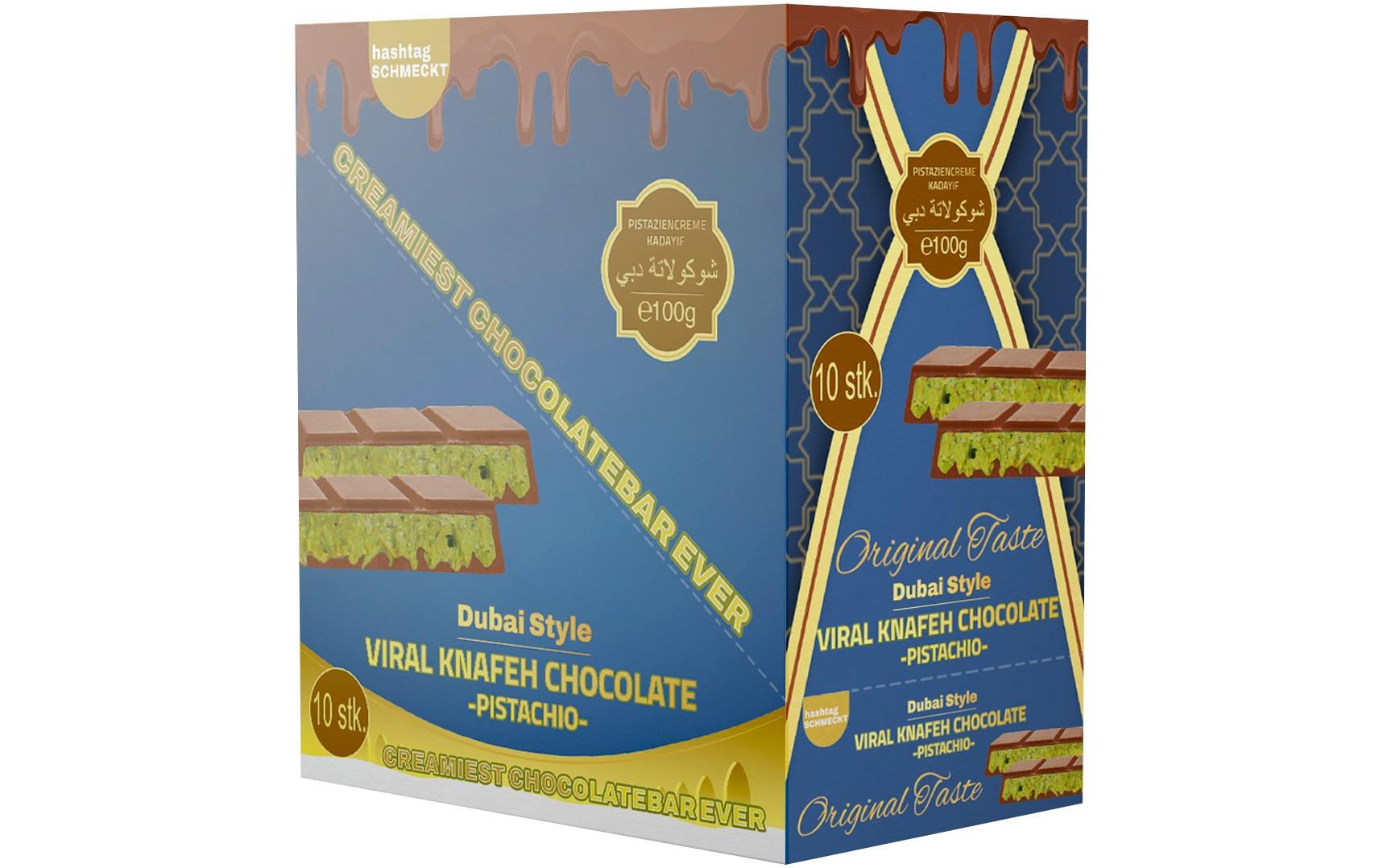 hashtag SCHMECKT Tafelschokolade Viral Knafeh Dubai Vollmilch 100 g hashtag SCHMECKT Tafelschokolade Viral Knafeh Dubai Vollmilch 100 g