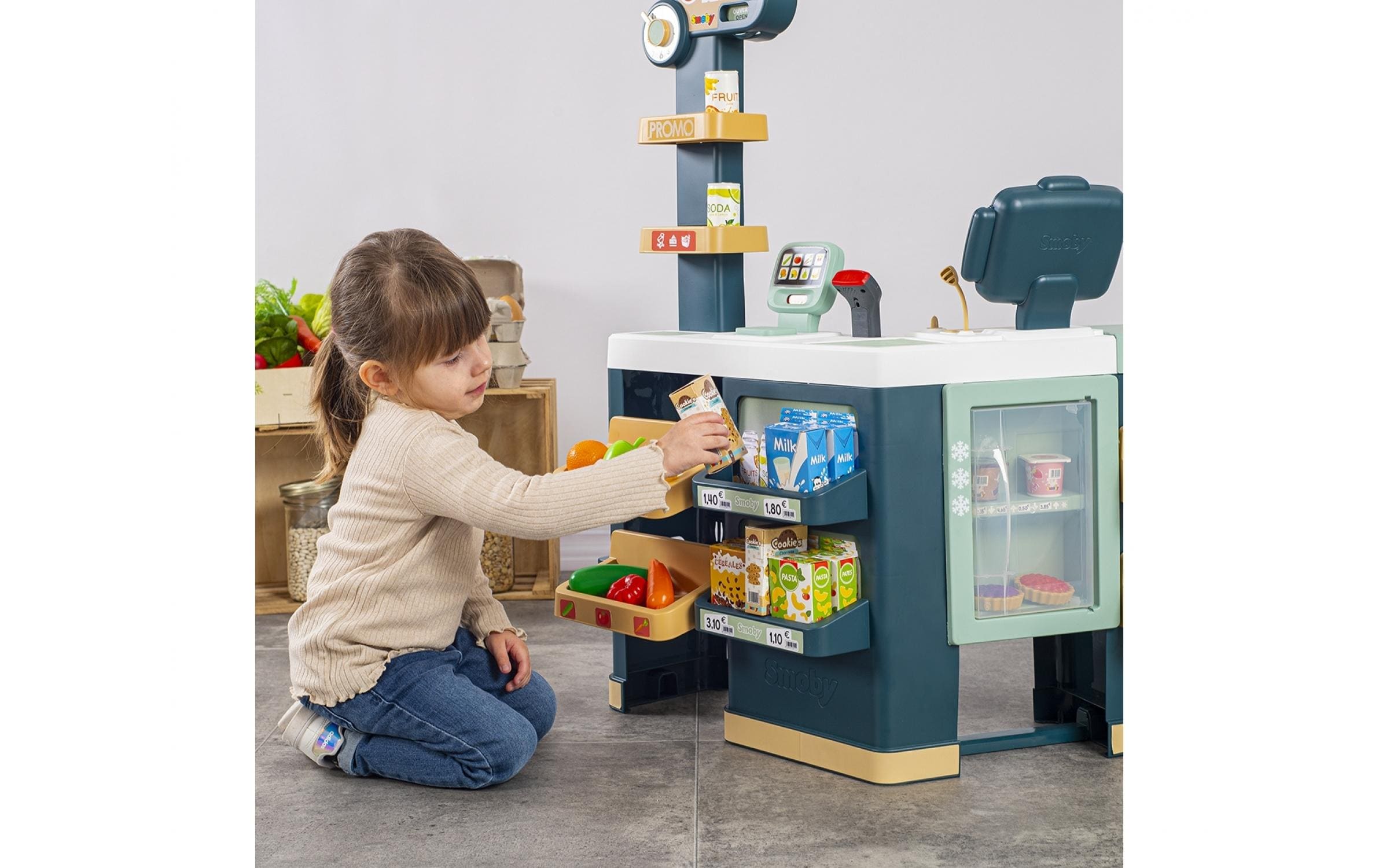 Smoby Supermarkt mit Einkaufswagen