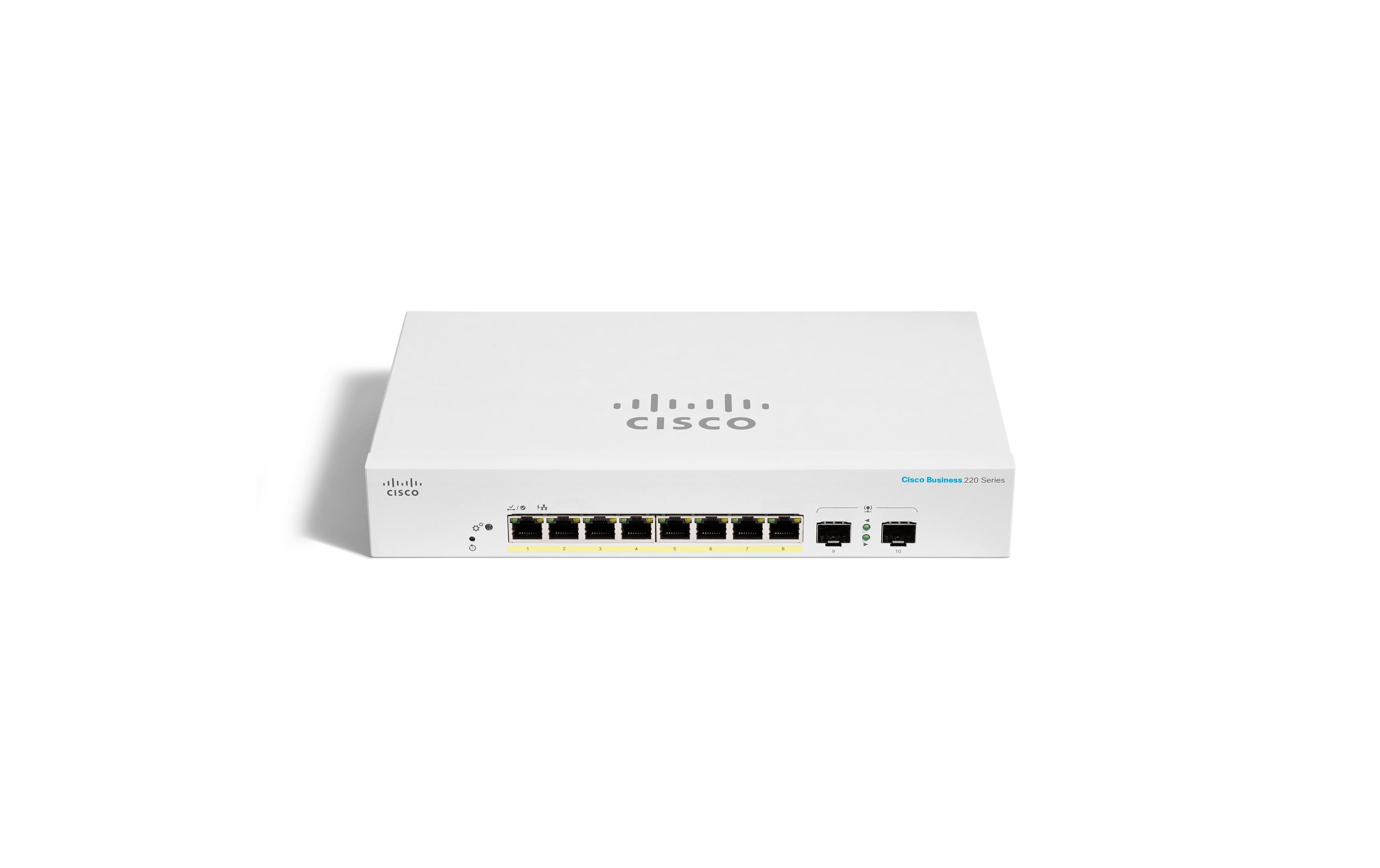 Cisco PoE+ Switch CBS220-8P-E-2G 10 Port