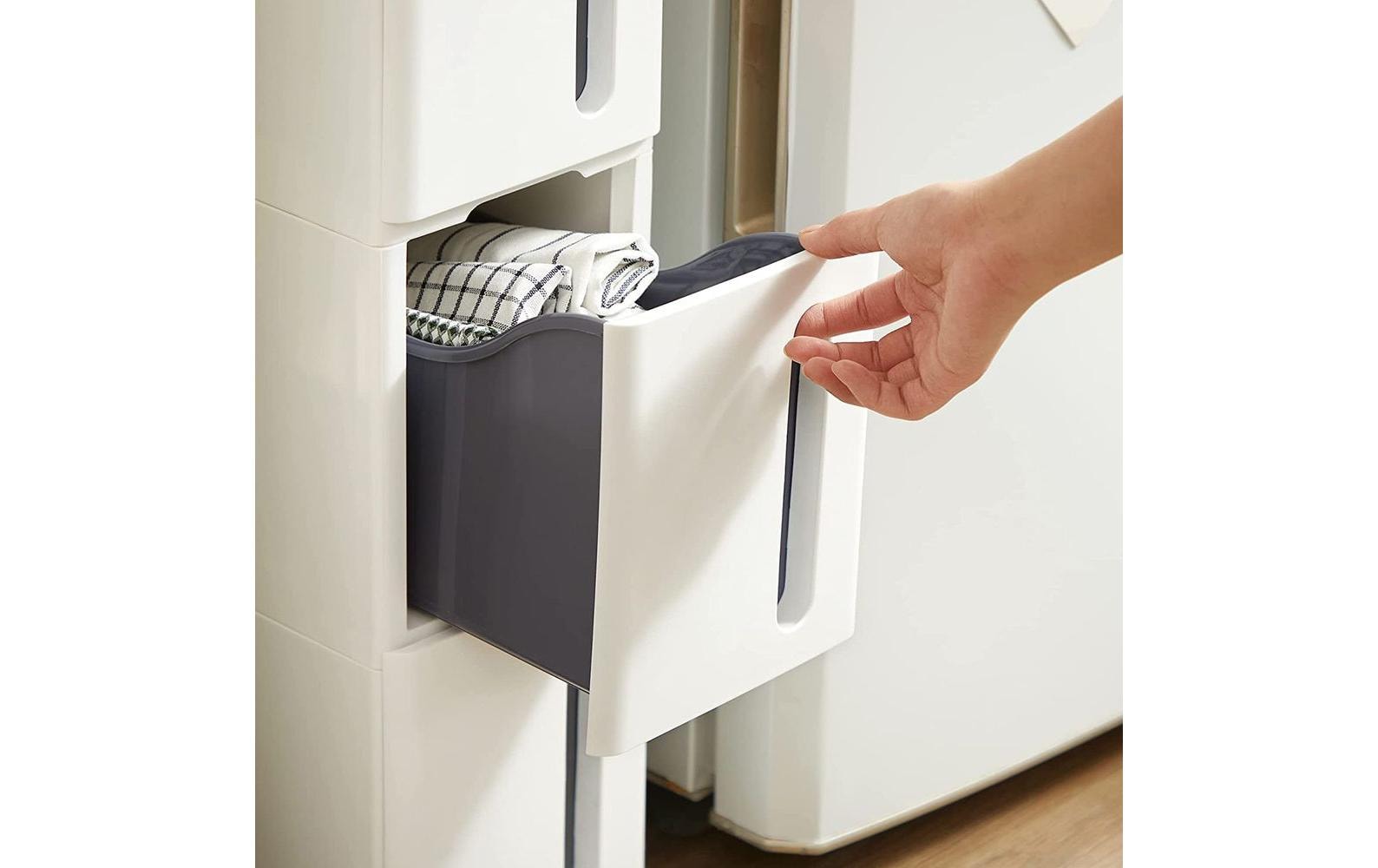 Songmics Nischenregal auf Rädern 17 x 83 x 45 cm, Weiss