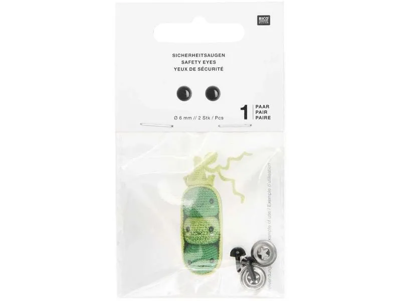 Rico Design Sicherheitsaugen 6 mm 2 Stück Rico Design Sicherheitsaugen 6 mm 2 Stück