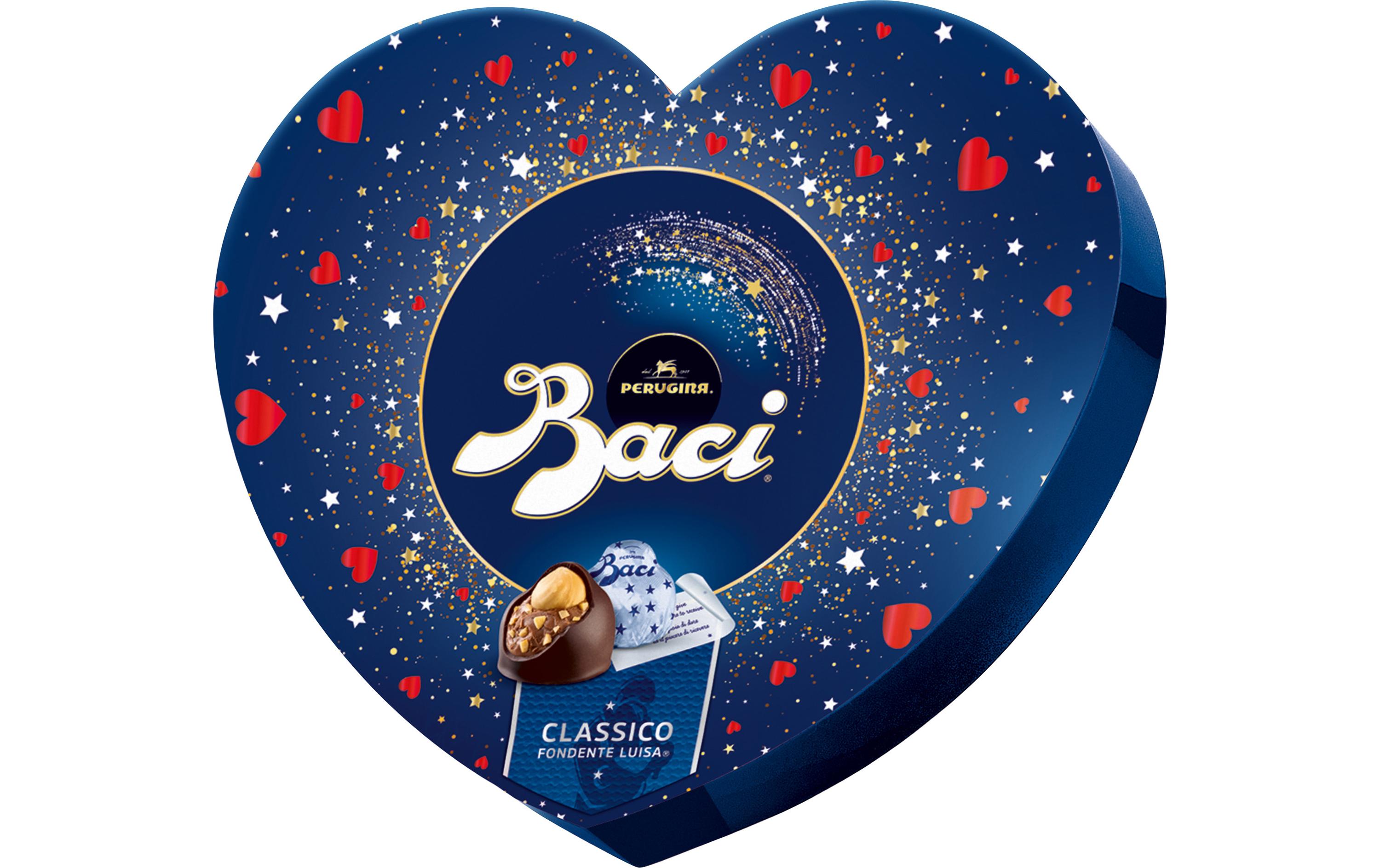 Baci Pralinen dunkle Schokolade – Herz Box 8 Stück
