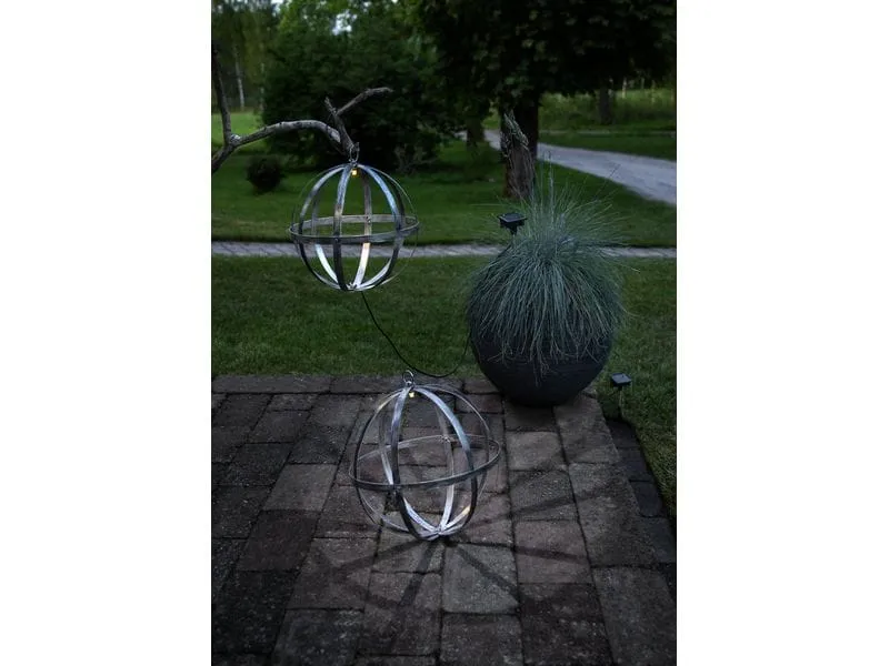 Star Trading Gartenlicht Solar Astri, Ø 25 cm, Silber