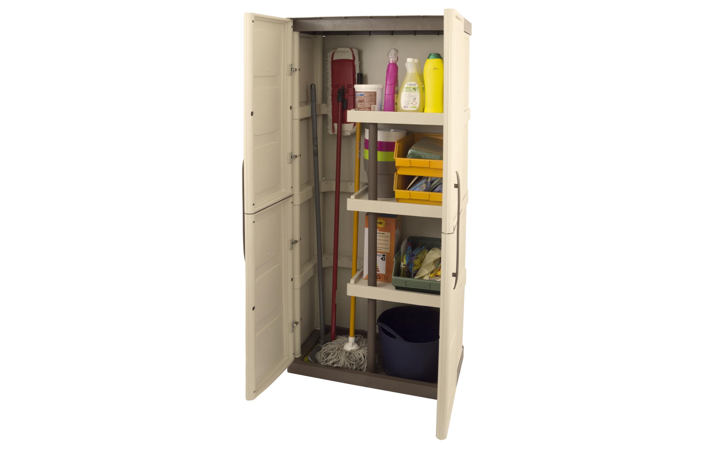 Art Plast Gartenschrank Taupe/Elfenbein