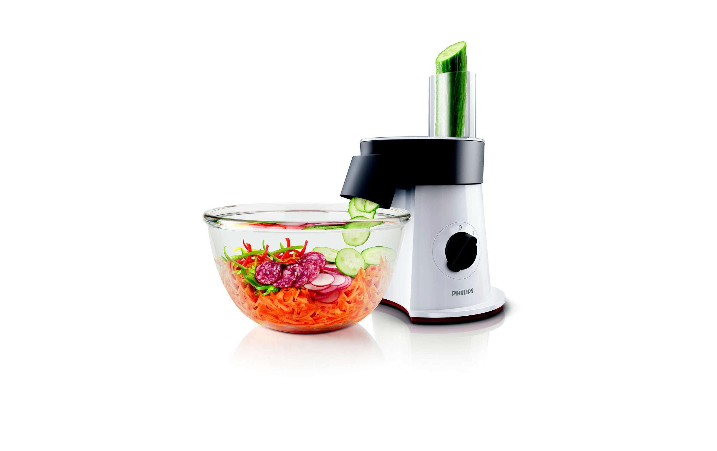 Philips Salatzubereiter Viva Collection HR1388/80 Weiss