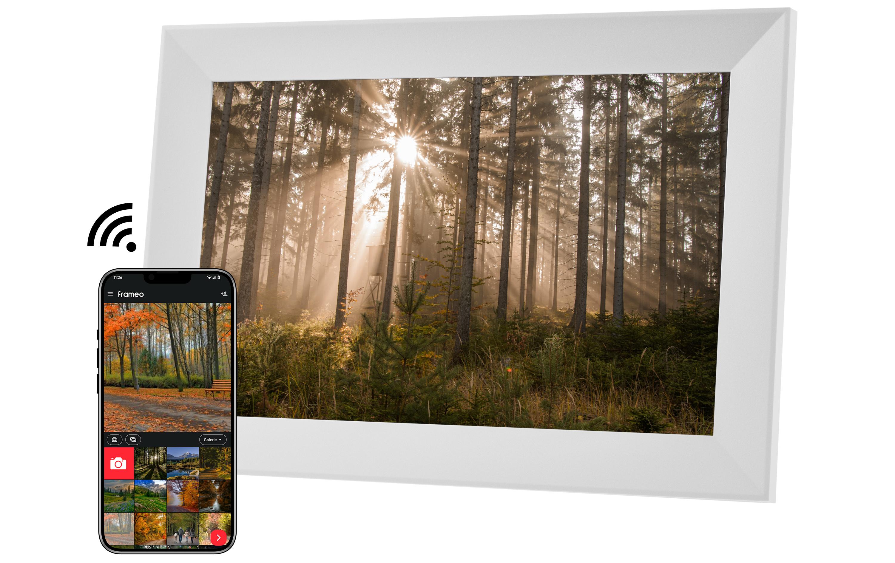 COCON Digitaler Bilderrahmen Momento 10.1, Weiss