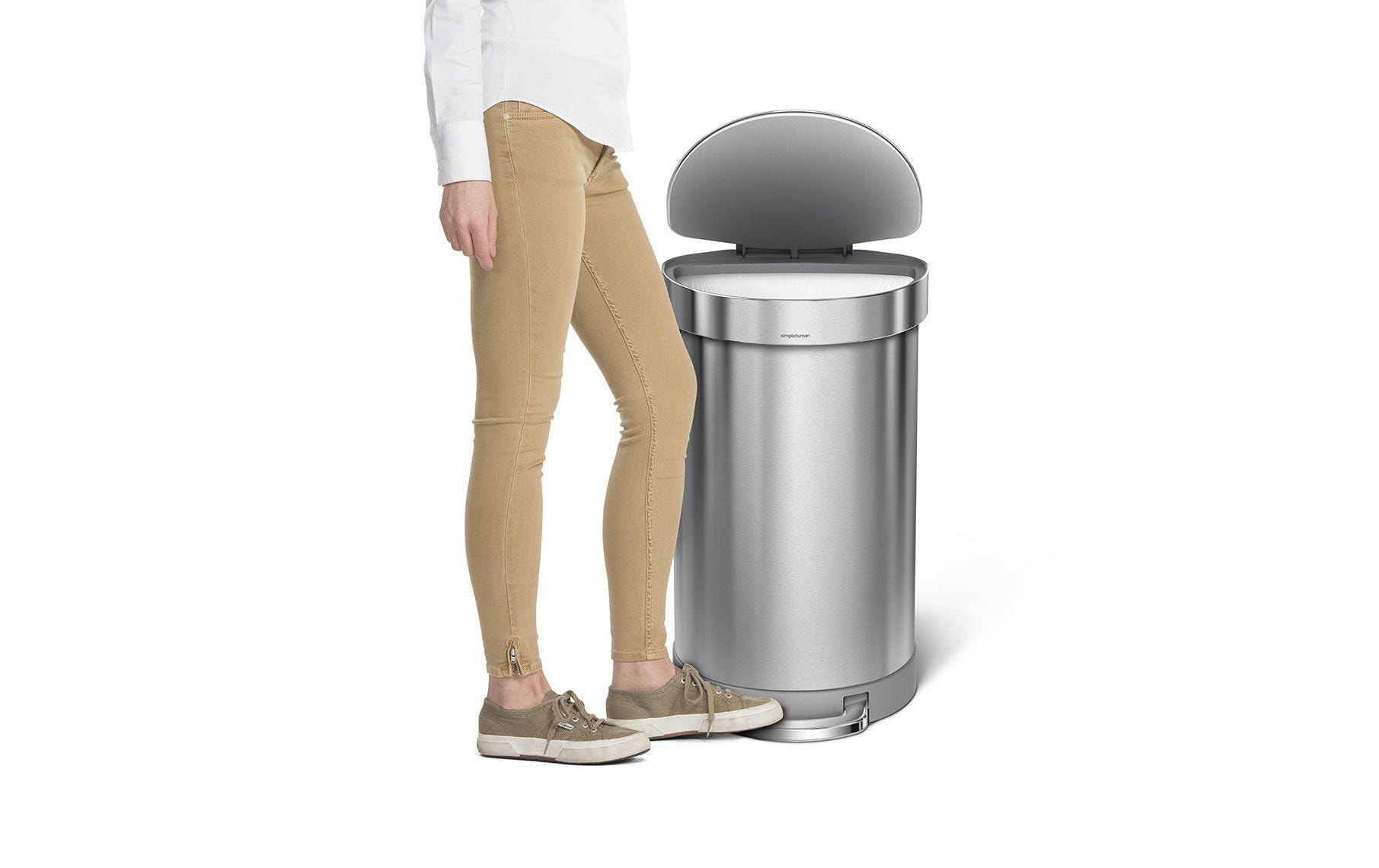 Simplehuman Treteimer CW2030 45 Liter, Silber