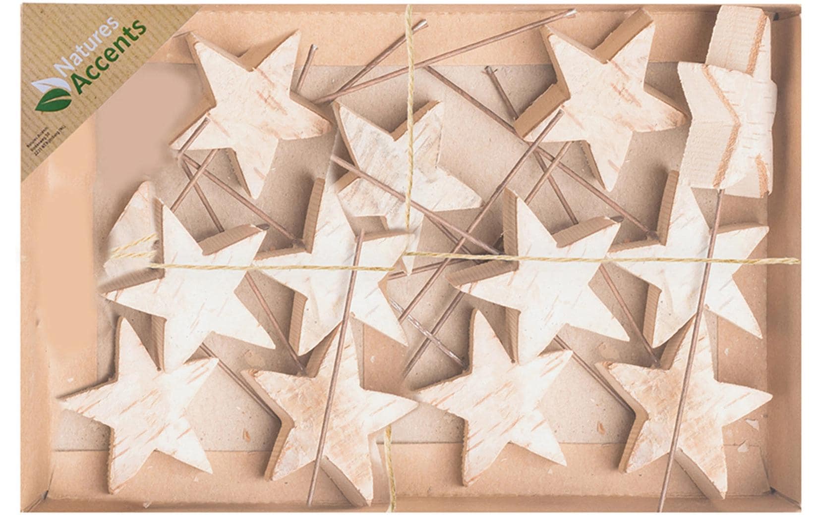 CHALET Deko Birkensterne 12 Stück