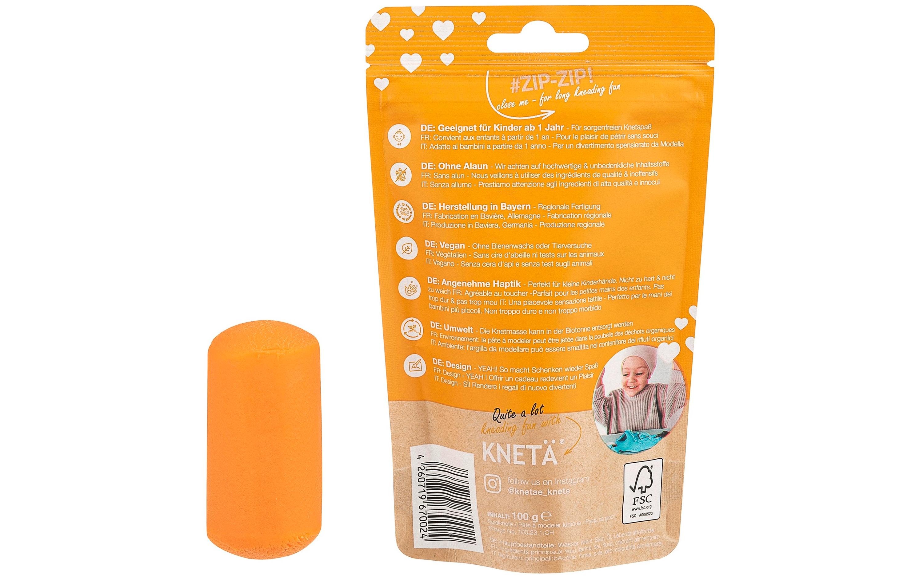 KNETÄ Vegane Spielknete Orange 100 g KNETÄ Vegane Spielknete Orange 100 g