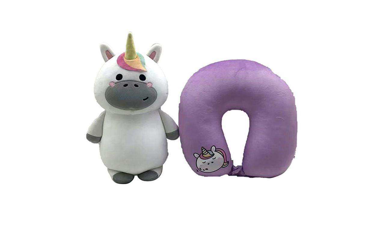 Sombo Reisekissen Plüsch 2 in 1 Einhorn