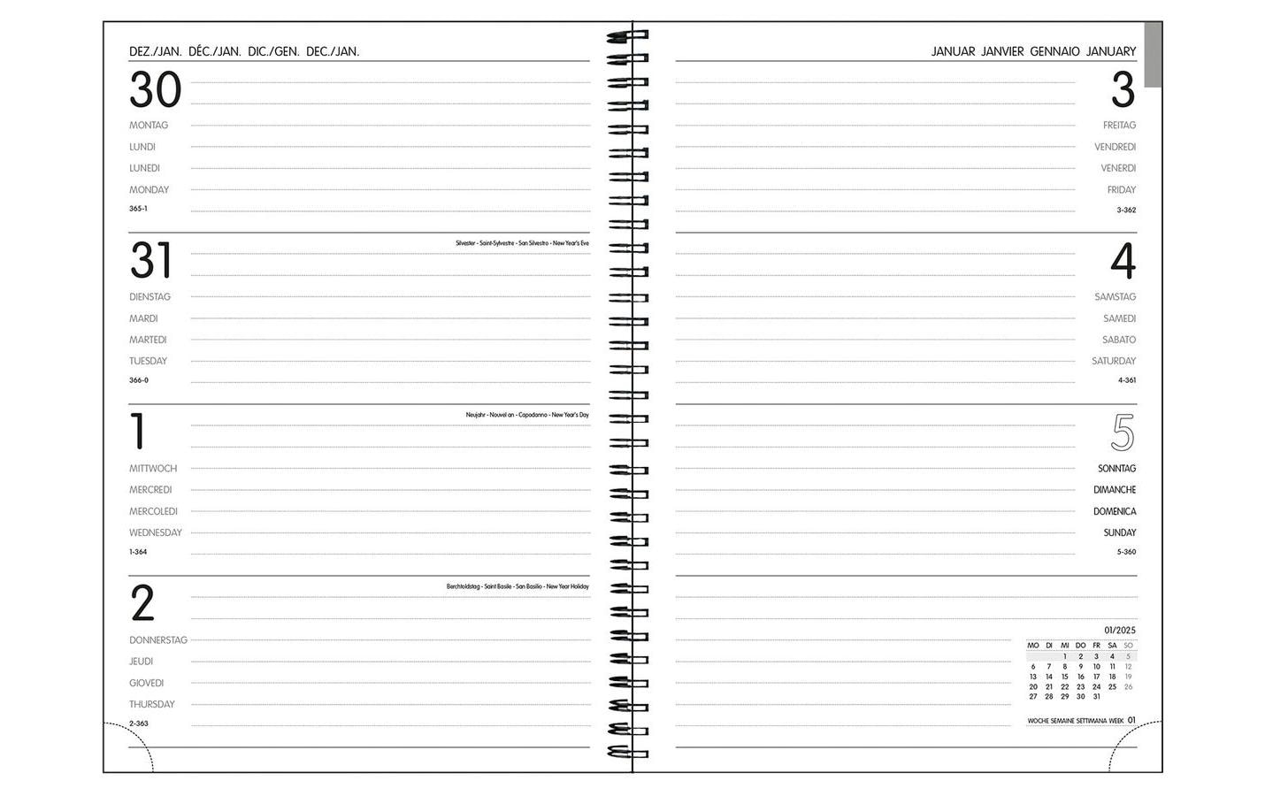 Natur Verlag Wochenagenda Simply Harmony 2025