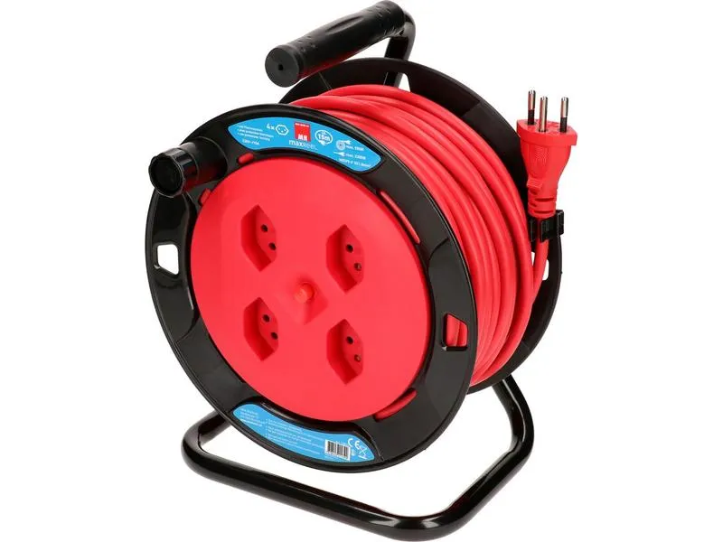Max Hauri Kabelrolle V2 15 m Rot Max Hauri Kabelrolle V2 15 m Rot