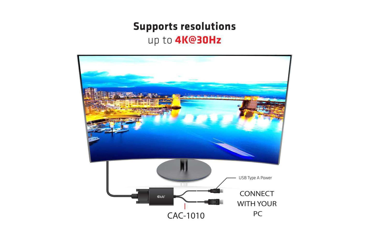 Club 3D Adapter DisplayPort - DVI-I Aktiv