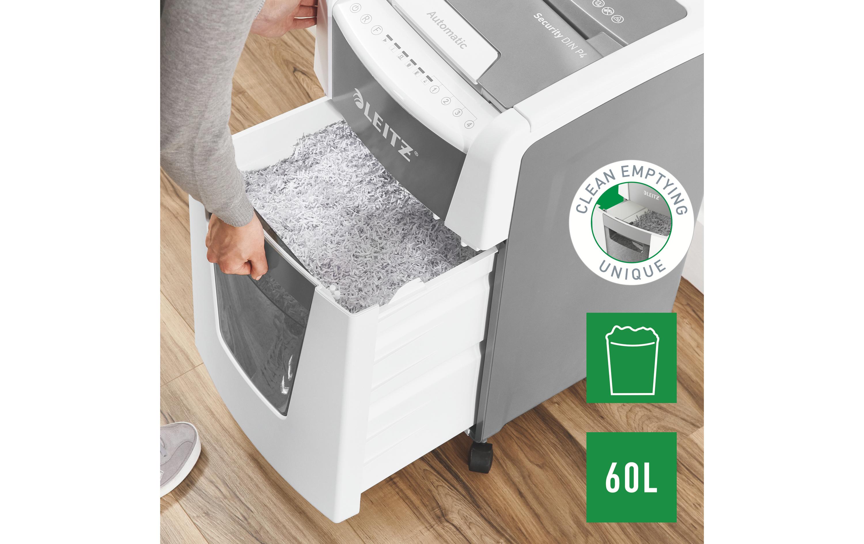 Leitz Bürogeräte Aktenvernichter IQ Autofeed Office 300, P-4, 300 Blatt