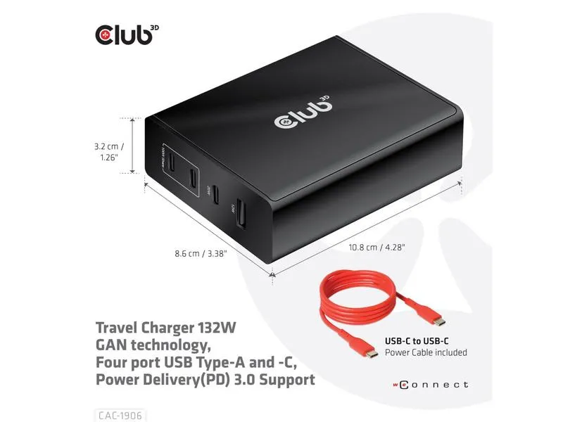 Club 3D USB-Wandladegerät CAC-1906 Club 3D USB-Wandladegerät CAC-1906