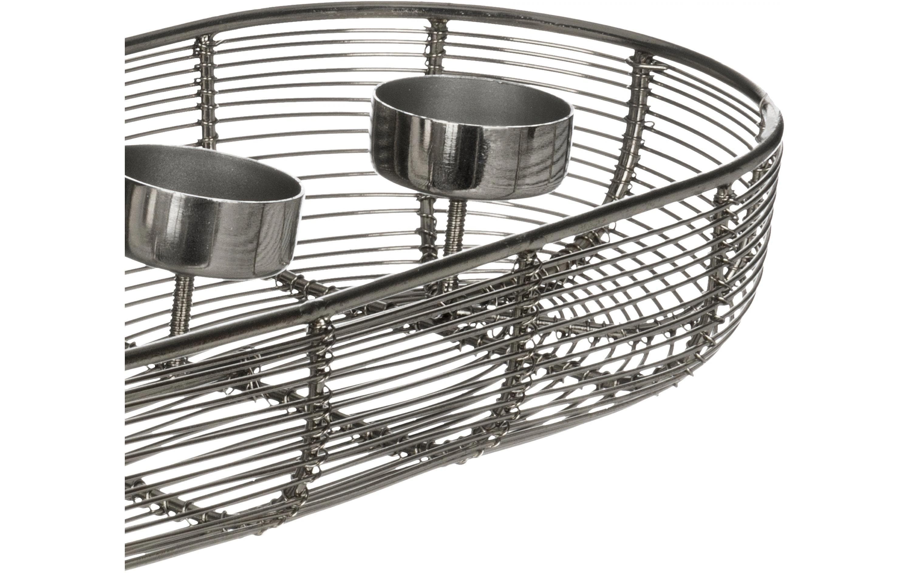 EGLO Adventsgesteck Hagony 40.5 x 14 x 6 cm, Silber