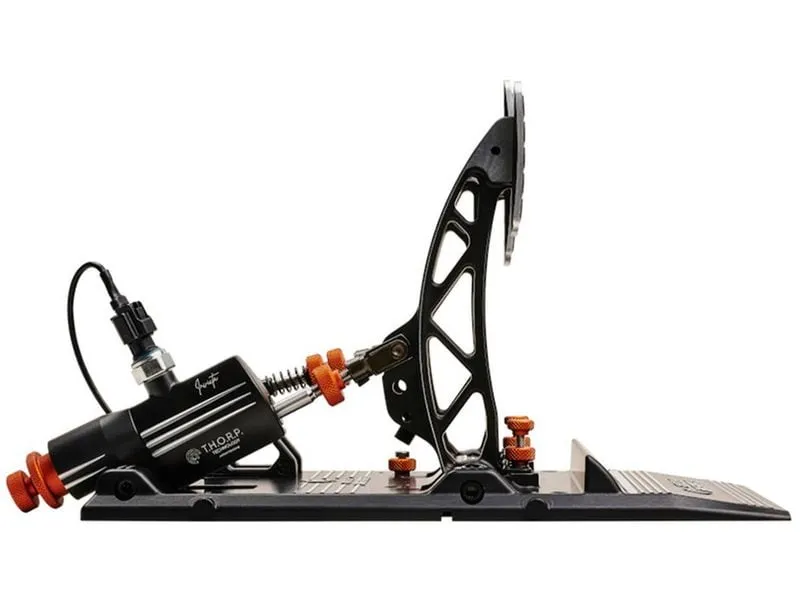 Asetek Racing Invicta Accelerator and Brake Pedal Aluminium Schwarz Orange