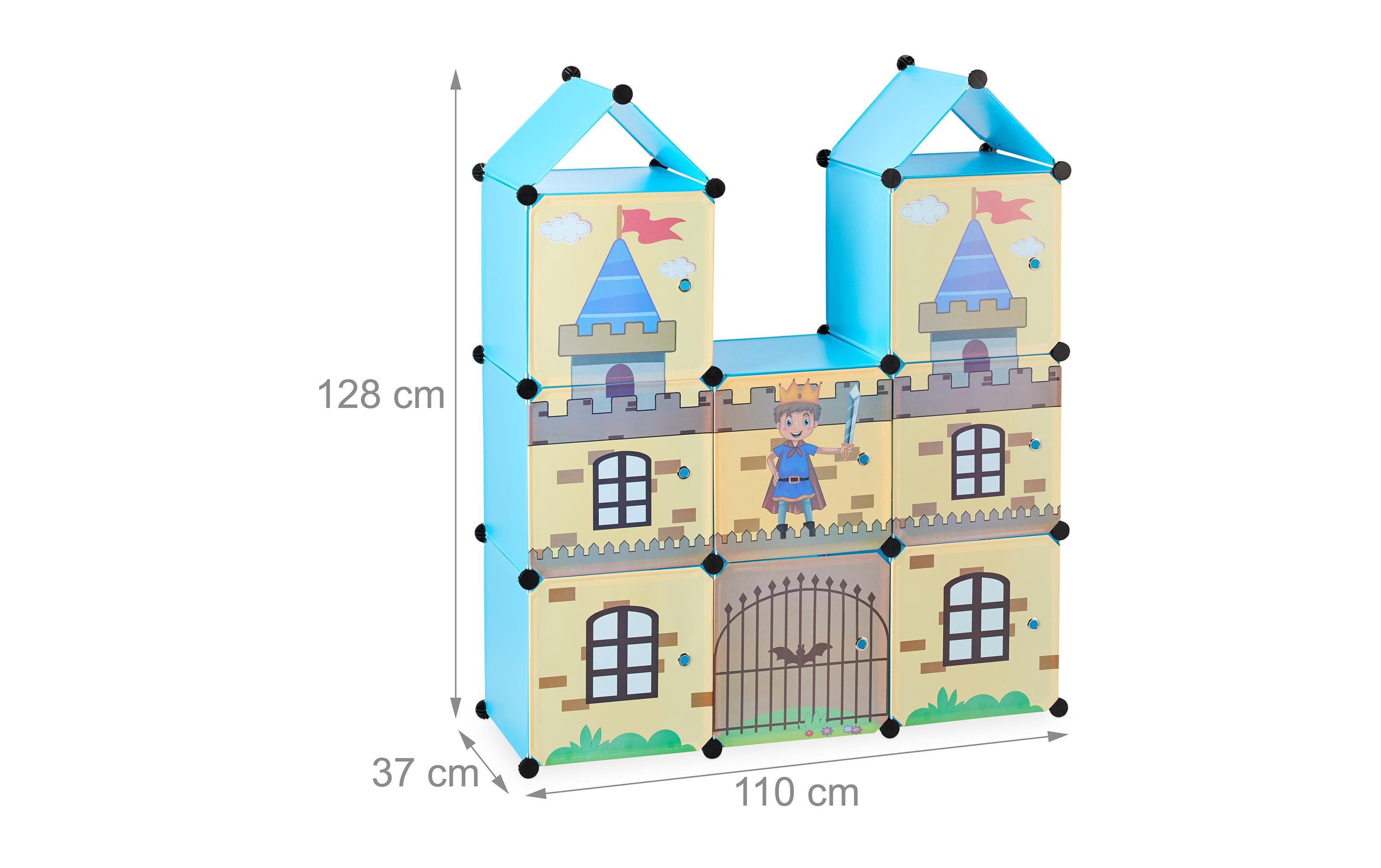 relaxdays Steckregal Kinderzimmer als Ritterburg
