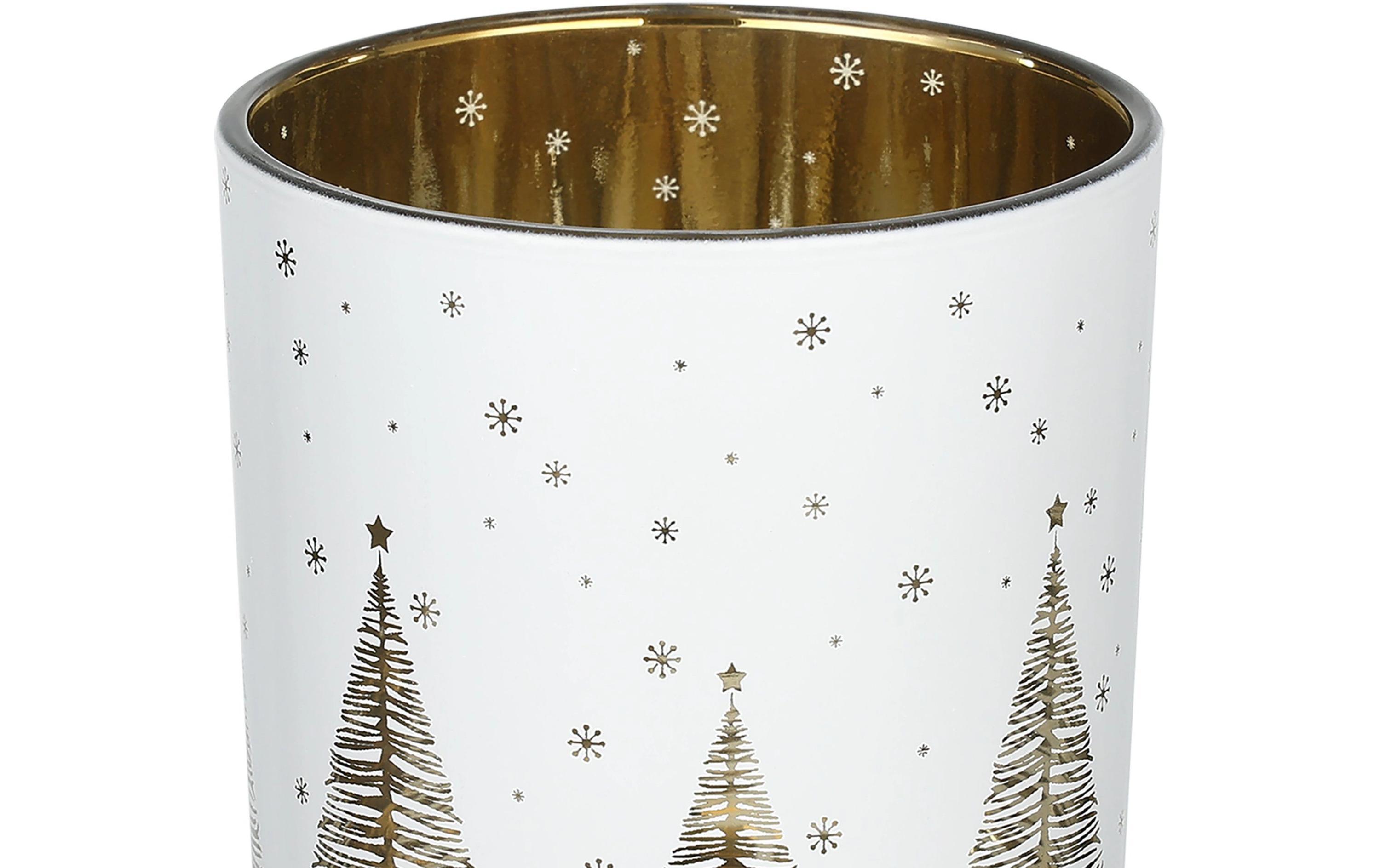 EGLO Weihnachtswindlicht Lukut Ø 8,8 cm, Gold/Weiss