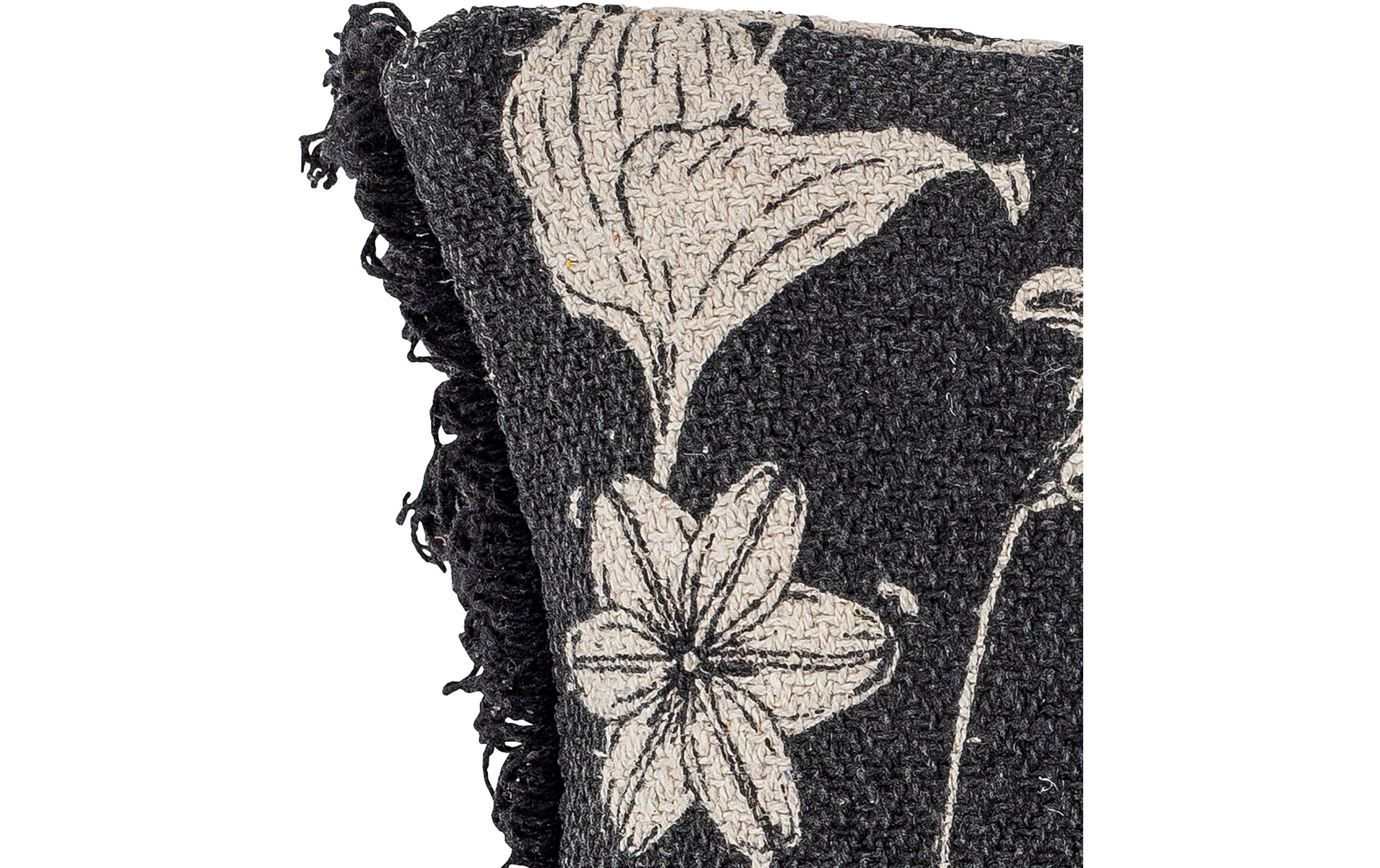 Bloomingville Kissen Mali 50 x 50 cm, Schwarz