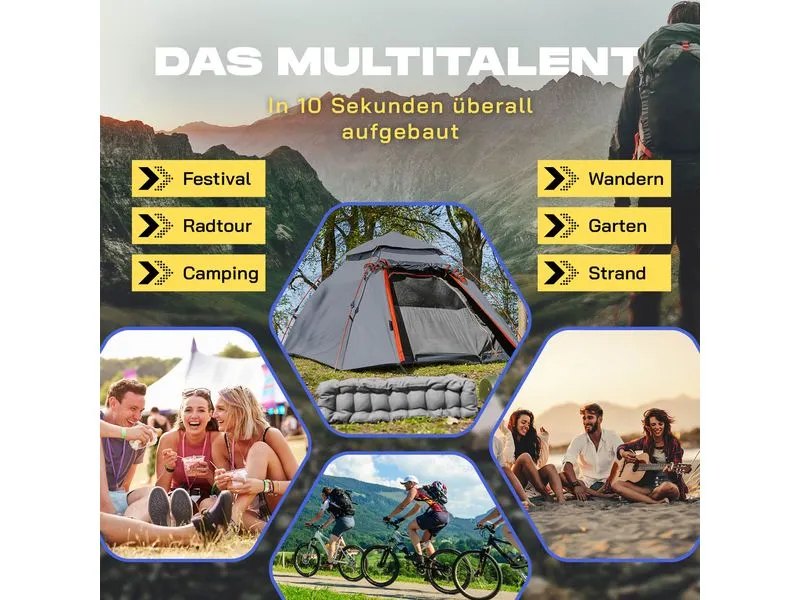 Where tomorrow Kuppelzelt 3 Personen - Grau