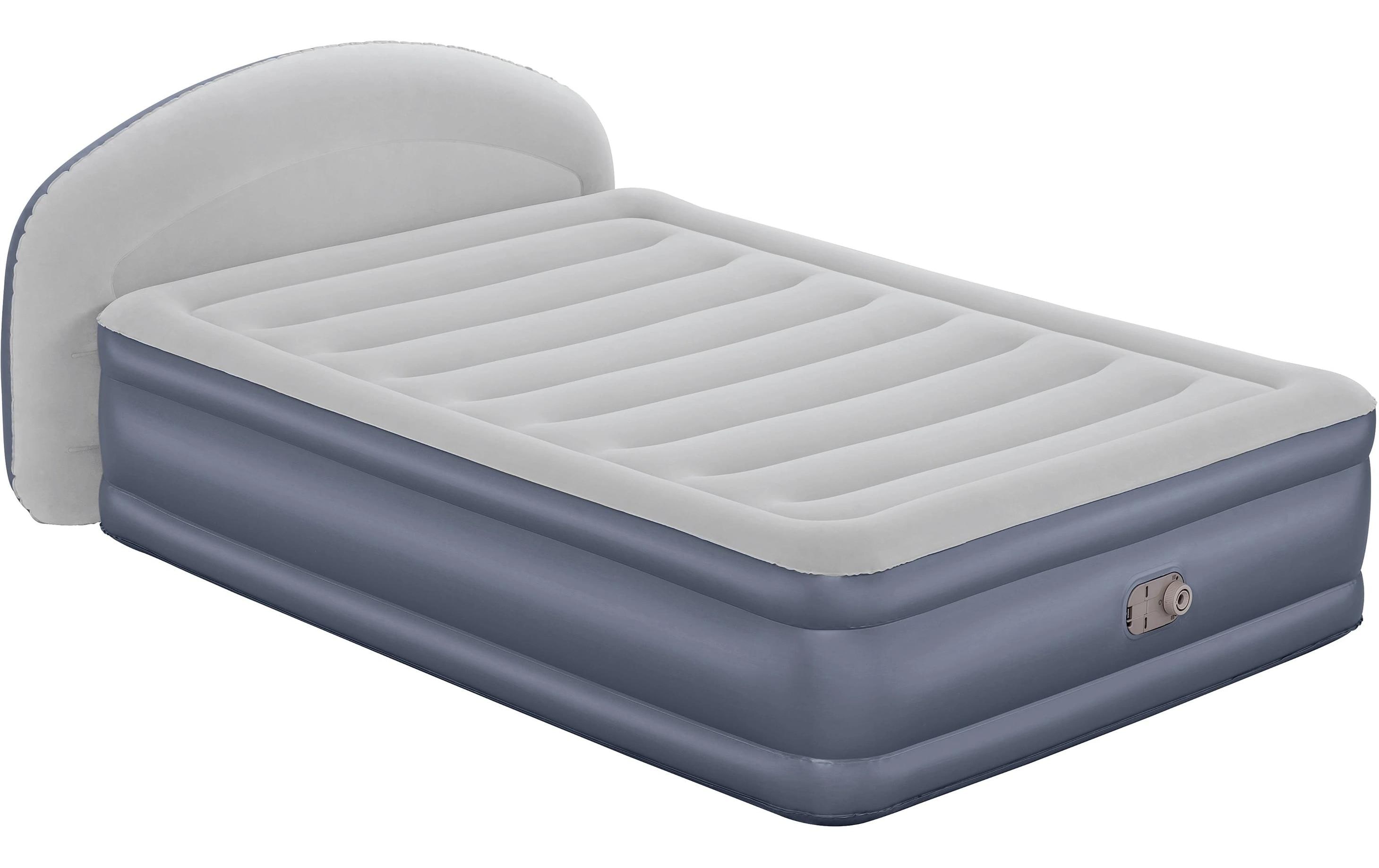 Bestway Luftbett Tritech Loungelux Headboard Blau/Grau, 229 x 152 cm