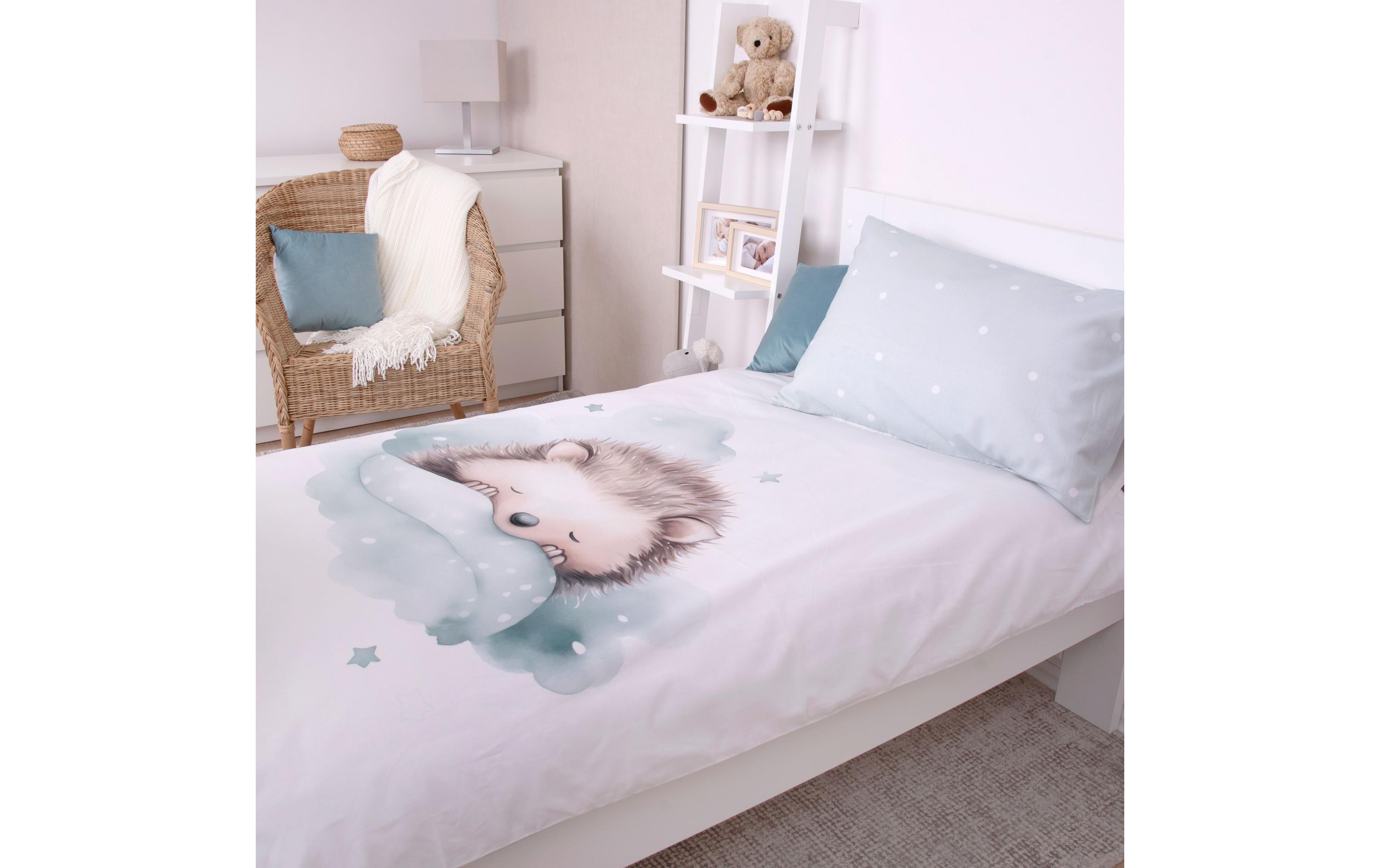 Herding Kinder Bettwäschegarnitur Kleiner Igel, 40/60+100/135 cm