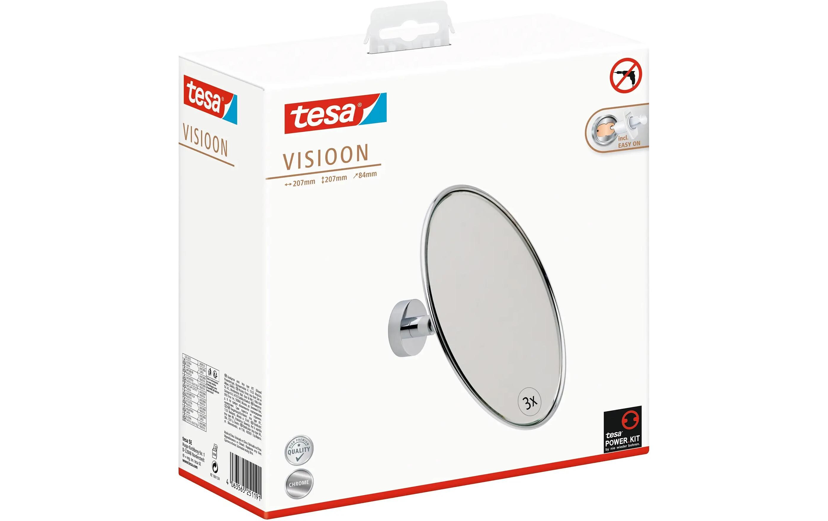 tesa Kosmetikspiegel Visioon Silber