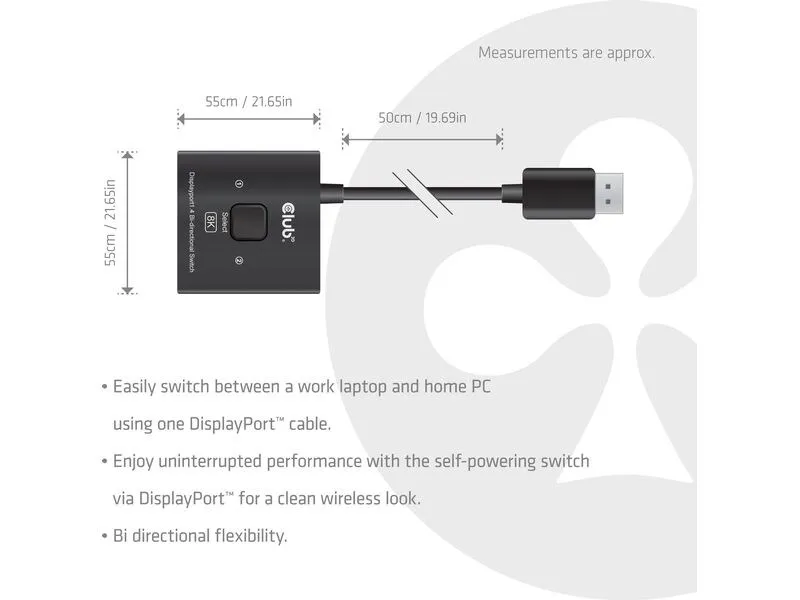 Club 3D Videosplitter CSV-1009 Bi directional 8K 60 Hz Schwarz Club 3D Videosplitter CSV-1009 Bi directional 8K 60 Hz Schwarz