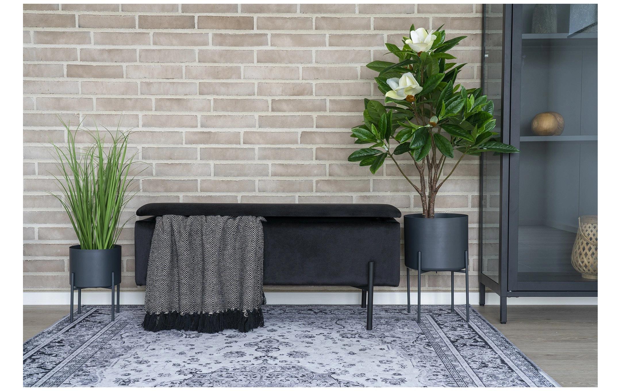 House Nordic Sitztruhe Watford 36.5 x 95 x 46 cm, Schwarz