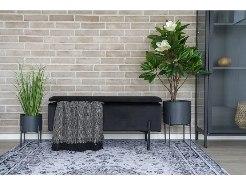 House Nordic Sitztruhe Watford 36.5 x 95 x 46 cm, Schwarz