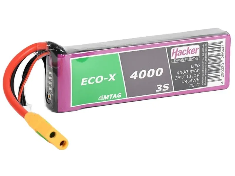 Hacker RC-Akku LiPo 4000 mAh 11.1 V 25C TopFuel ECO-X MTAG Hacker RC-Akku LiPo 4000 mAh 11.1 V 25C TopFuel ECO-X MTAG