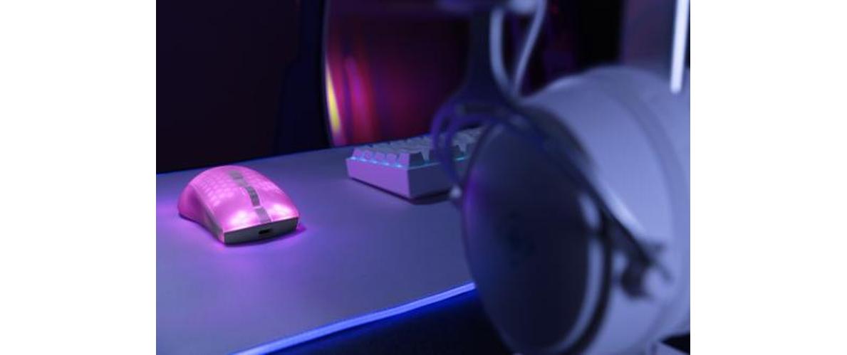 DELTACO Gaming-Maus GAM-145-W Weiss/Trasparent