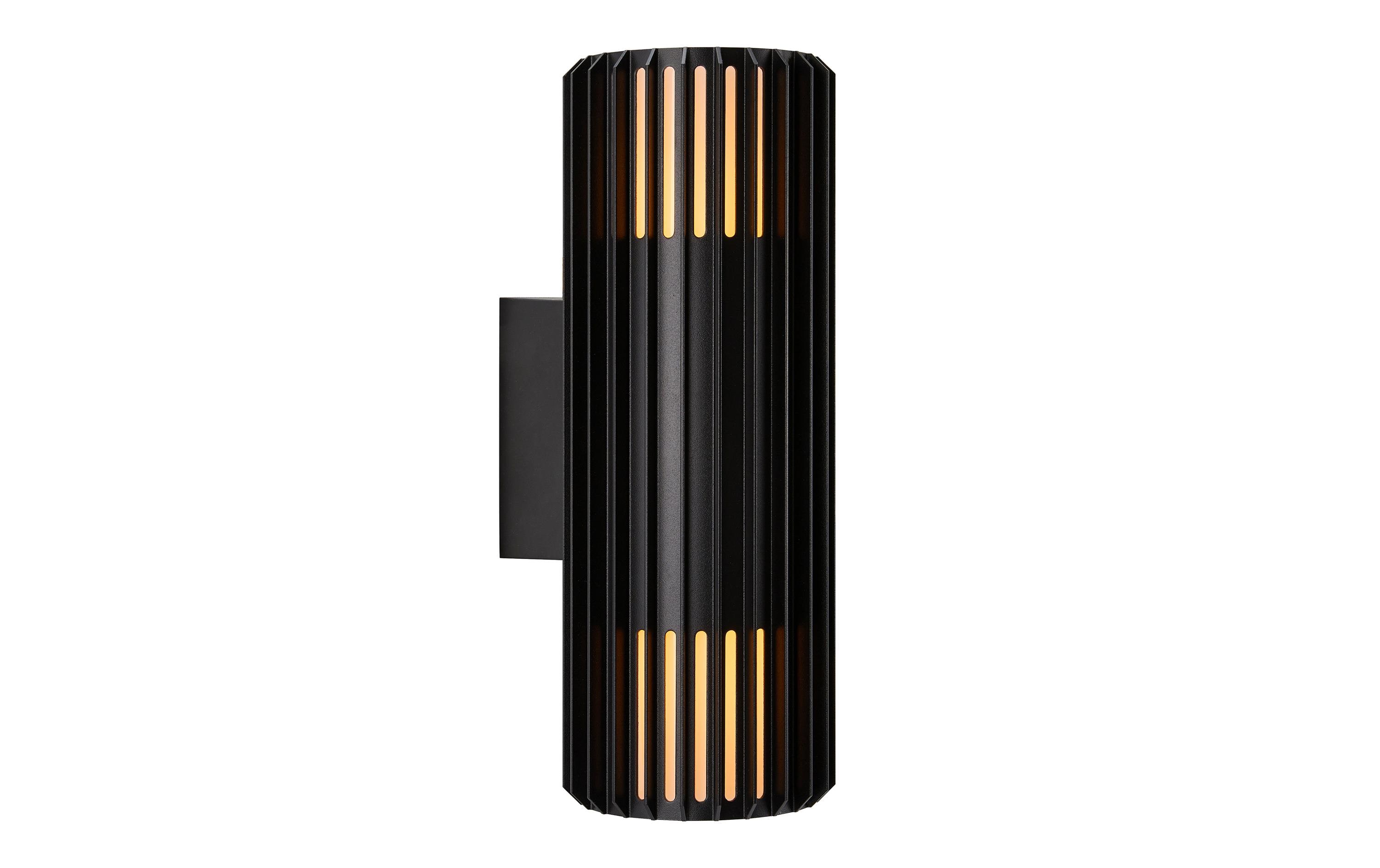 Nordlux Wandleuchte Aludra Double 2 x 15W, E27, IP54, schwarz