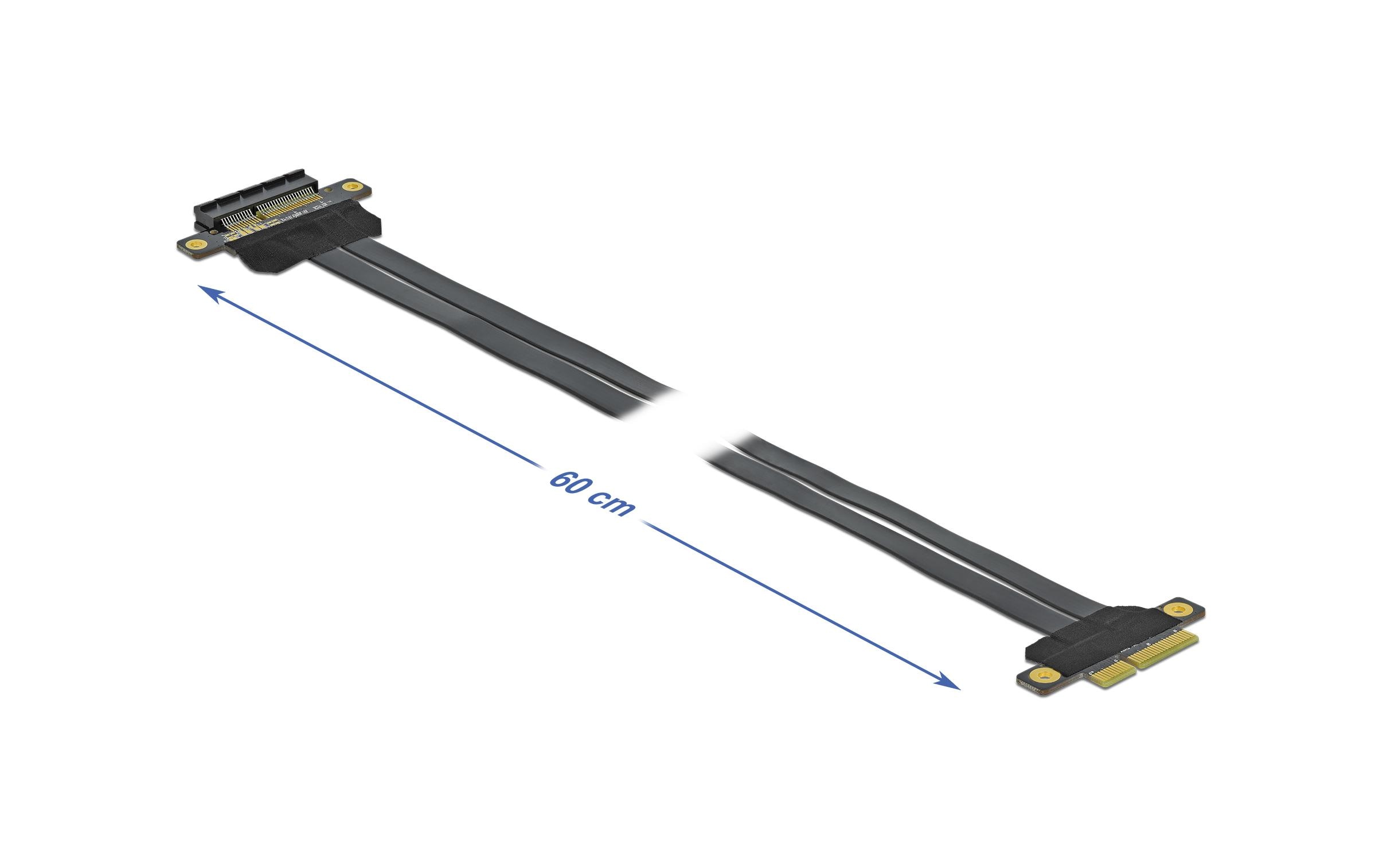 Delock PCI-E Riser Karte x4 zu x4 flexibel, 60 cm