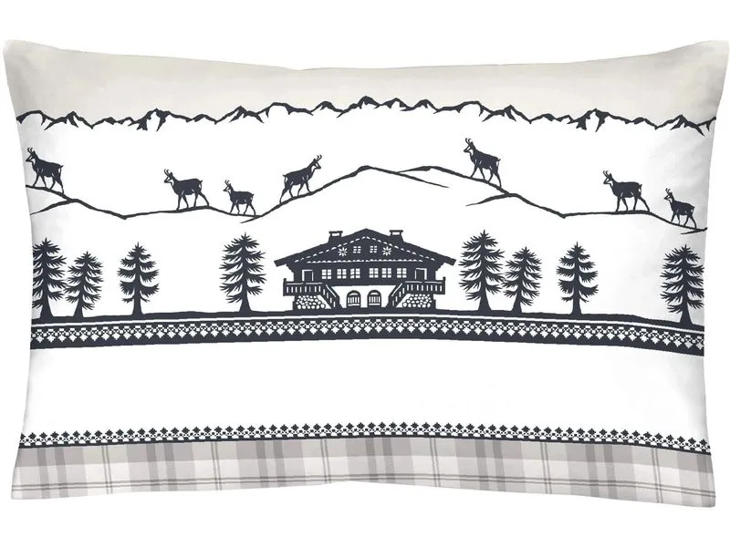Home Fashion Kopfkissenbezug Satin Cosalina Grau/Weiss, 50 x 70 cm Home Fashion Kopfkissenbezug Satin Cosalina Grau/Weiss, 50 x 70 cm