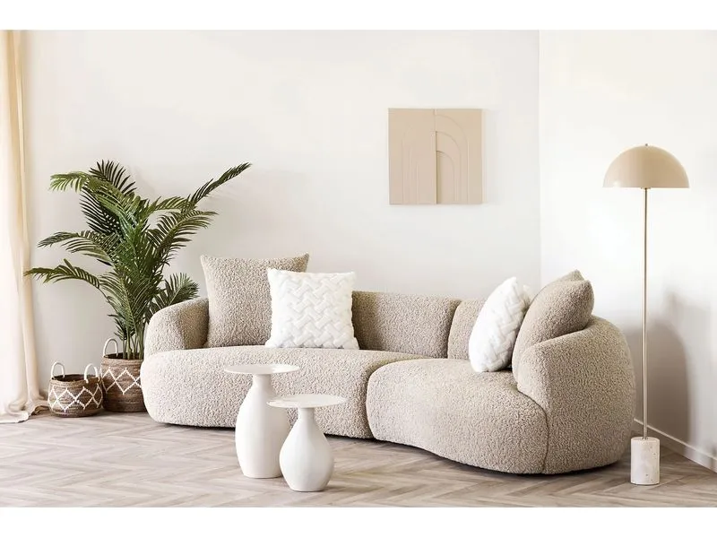 House Nordic Beistelltisch Calais, ø 36 x 50 cm, Off-White