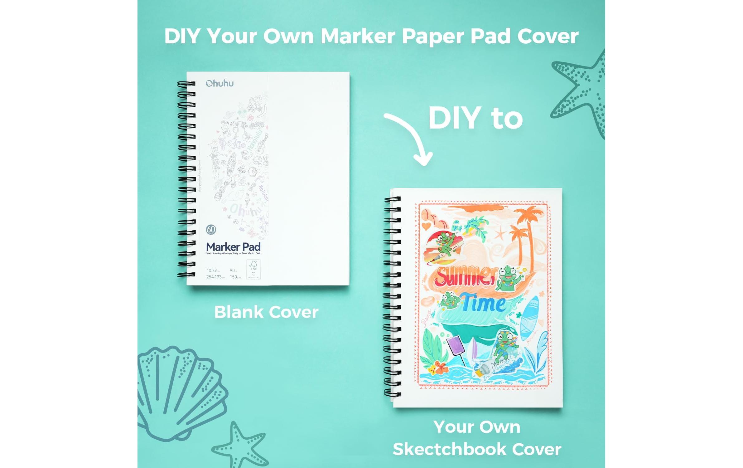 Ohuhu Zeichenblock auslaufsicher - 150 g/m² 25.4 x 19.3 cm