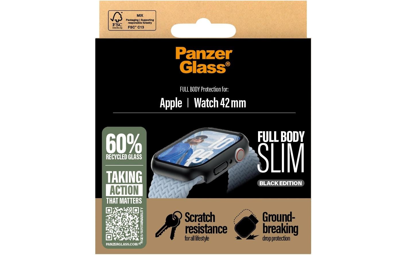 Panzerglass Full Body Protection Slim Apple Watch Series 10 42mm Schwarz Panzerglass Full Body Protection Slim Apple Watch Series 10 42mm Schwarz