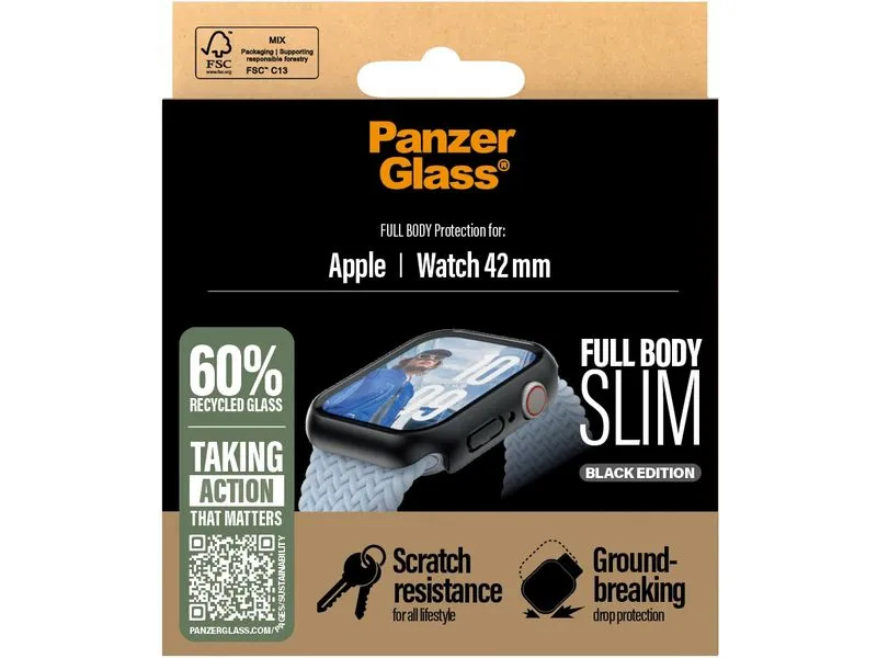 Panzerglass Full Body Protection Slim Apple Watch Series 10 42mm Schwarz Panzerglass Full Body Protection Slim Apple Watch Series 10 42mm Schwarz