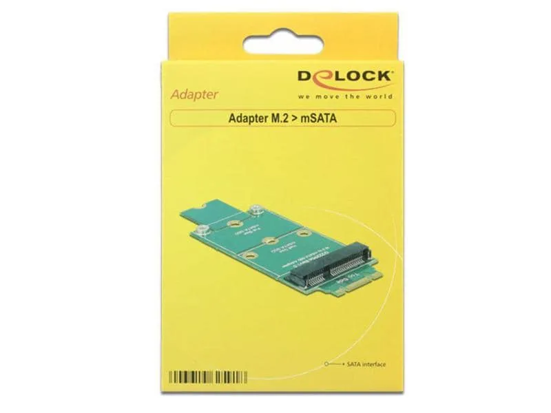 Delock M.2-Adapterplatine für mSATA Delock M.2-Adapterplatine für mSATA