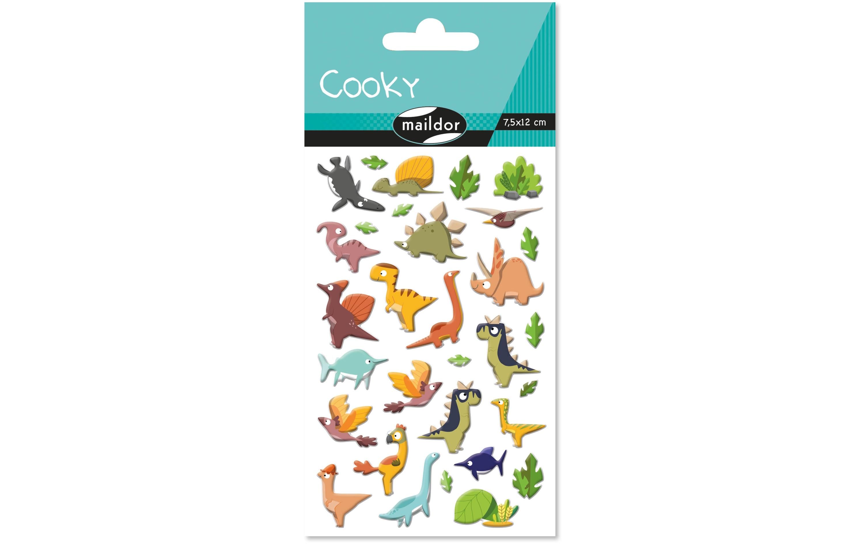 Clairefontaine Motivsticker 3D Cooky Dinosaurier 1 Bogen