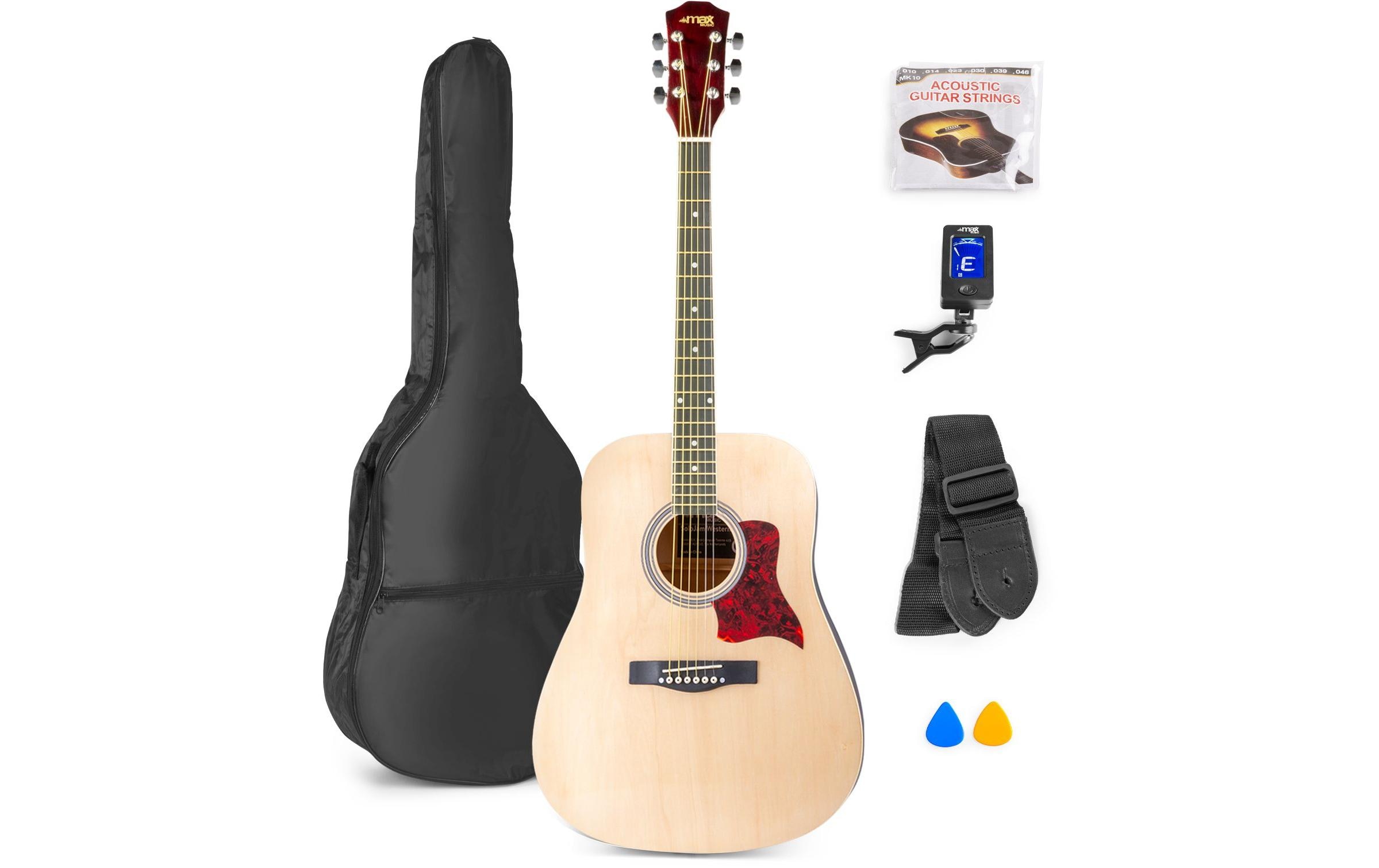 MAX Westerngitarre SoloJam Set Natur MAX Westerngitarre SoloJam Set Natur