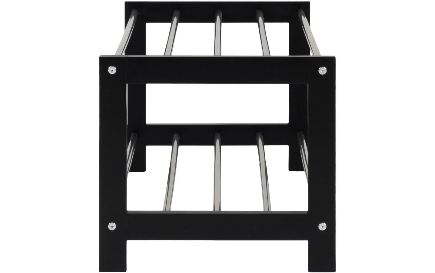 House Nordic Schuhregal Padova 77.8 x 32 cm, Schwarz/Silber