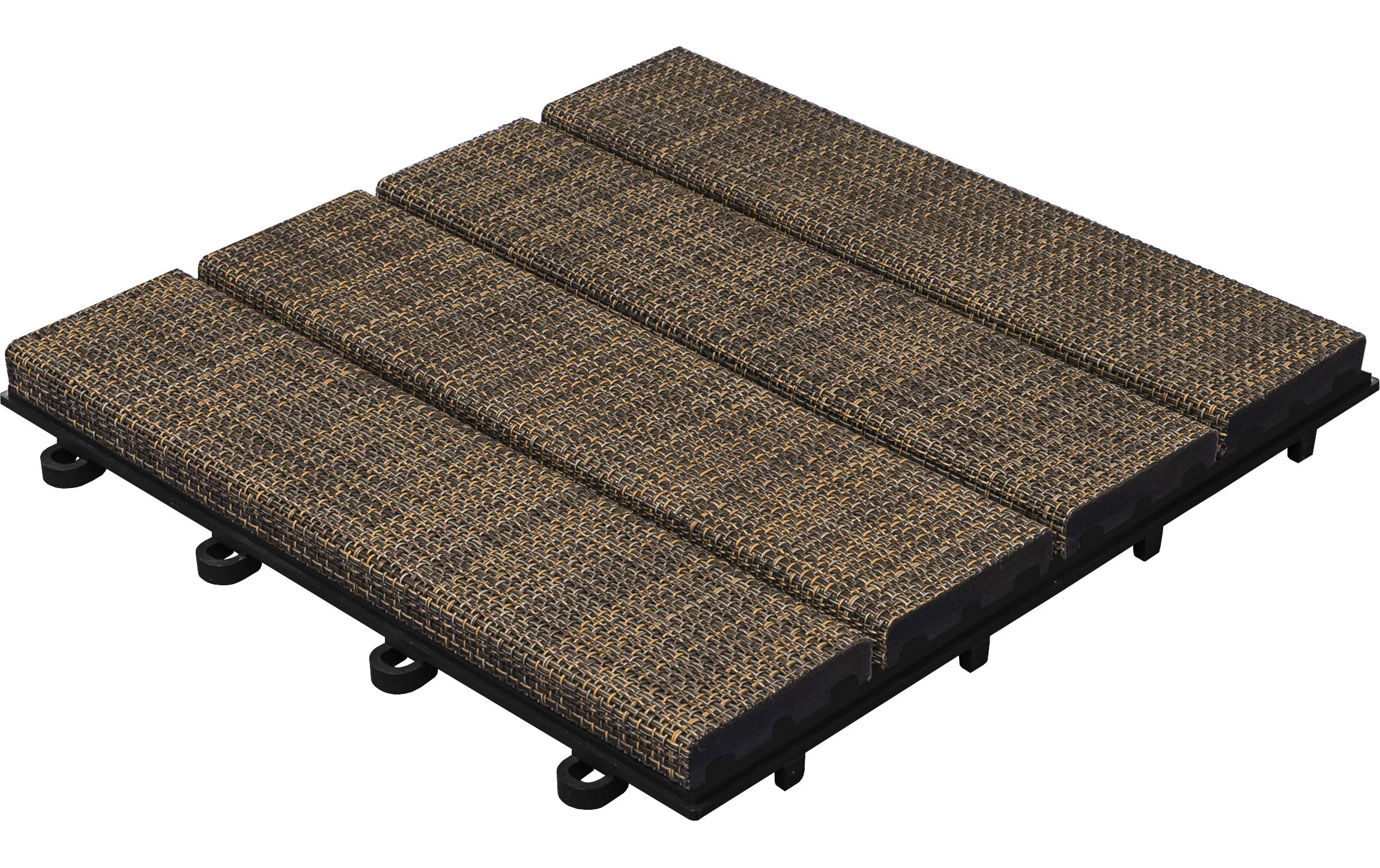 Florco Balkon-& Terrassenplatten Tex, Braun, 6 Stk.