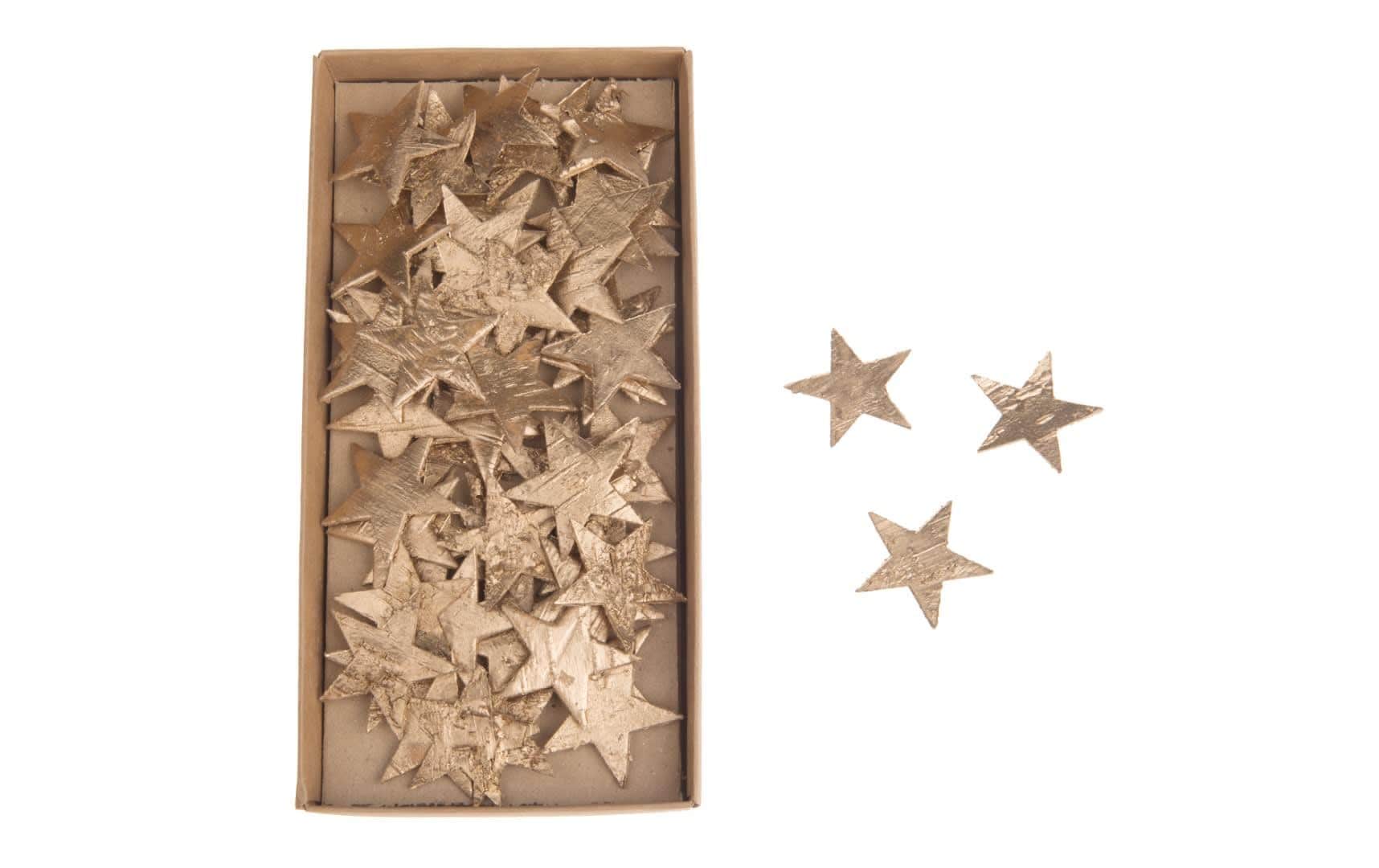 CHALET Streudeko Birkensterne 60 Stück, Gold